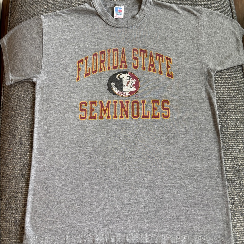 🏈 Russell Athletic Florida State Seminoles Kids XL Tee Unisex Gray FSU Shirt